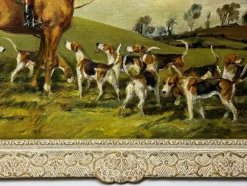 Pamono John Theodore Kenney, Red Coat Huntsman wwith Hound Dogs, 1957, Oil Painting, Framed><noscript><img width=
