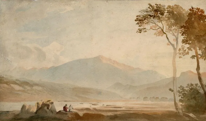 Outlet Pamono John Varley OWS, Snowdon, Wales, Early 19th Century, Watercolour