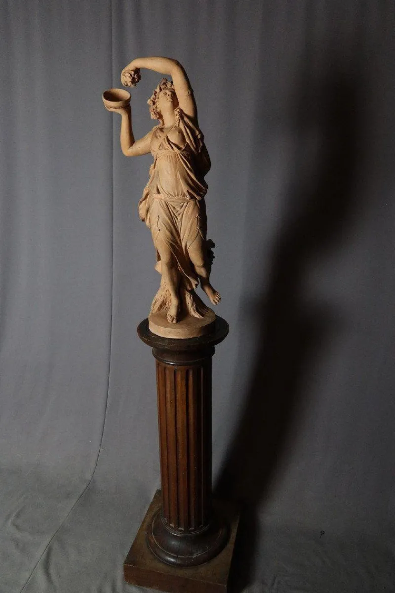 Sale Pamono Jonchery, Classical Figure, 1900s, Terracotta Sculpture