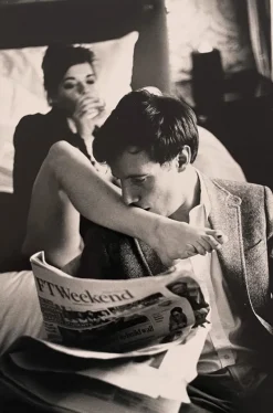 Hot Pamono Jordan Retard, Juliette and Matthieu, Kiss, Paris, 2020, Signed Silver Print