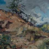 Pamono Jordi Pausas Mestres, Rugged Hillside Under a Dynamic Sky, Oil Painting> Impressionist