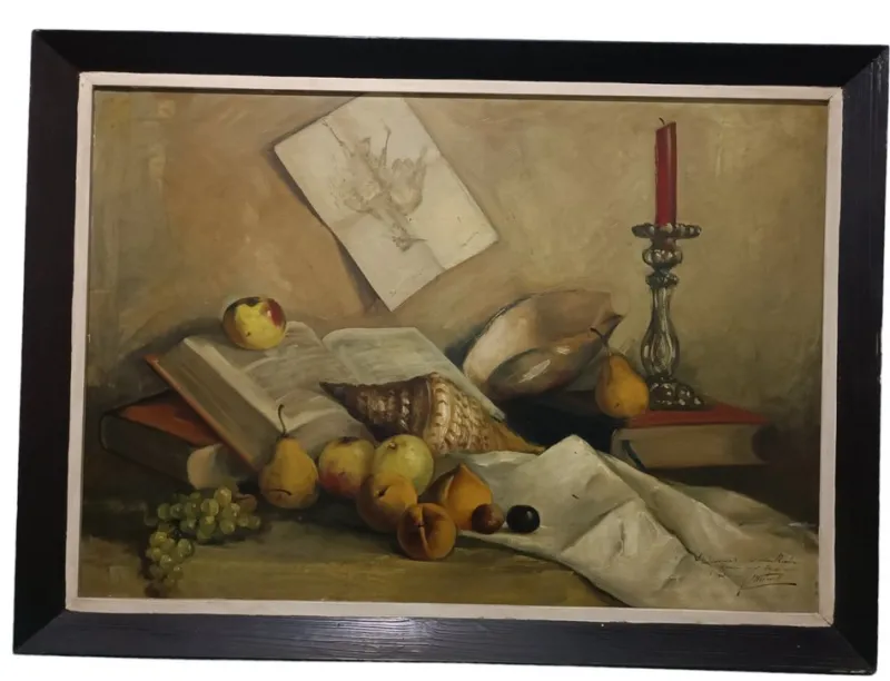 Pamono Jose Martorell Puigdomenech, Castilian Still Life, 19th Century, Oil on Canvas, Framed> Old Masters