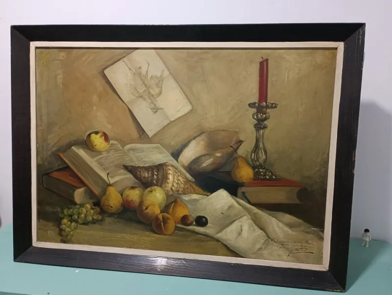 Pamono Jose Martorell Puigdomenech, Castilian Still Life, 19th Century, Oil on Canvas, Framed> Old Masters