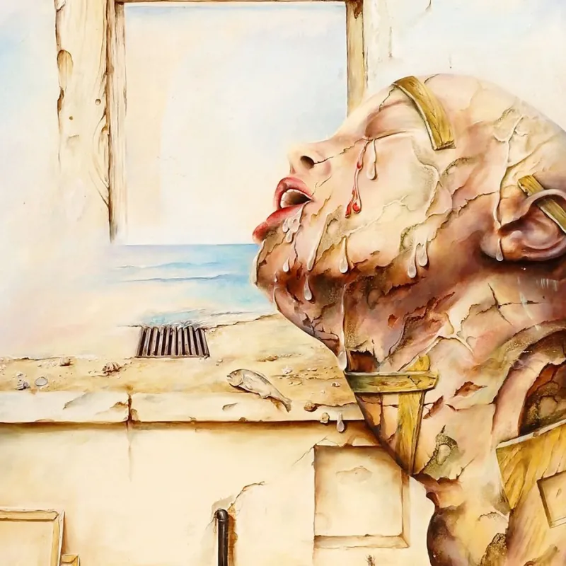 Pamono Joseph Laureys, Surrealist Composition, Oil Painting on Panel> Surrealist