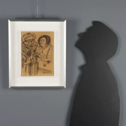 Pamono Joseph Migneco, Figures, Watercolor, Framed> Work On Paper