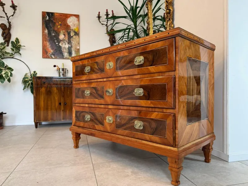 Pamono Josephinian Chest of Drawers in Walnut> Dressers, Commodes & Chests