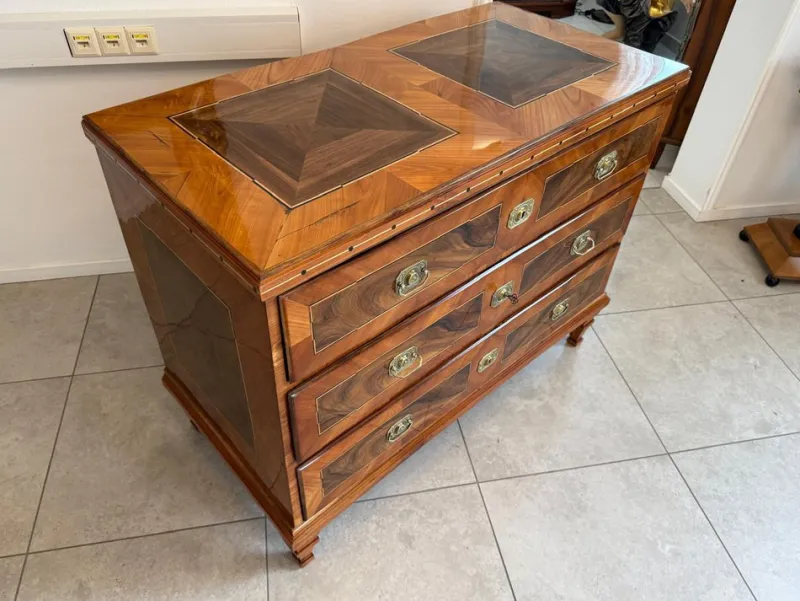 Pamono Josephinian Chest of Drawers in Walnut> Dressers, Commodes & Chests