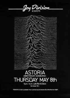 Pamono Joy Division Original Vintage UK Concert Poster, Edinburgh, 1980> Posters
