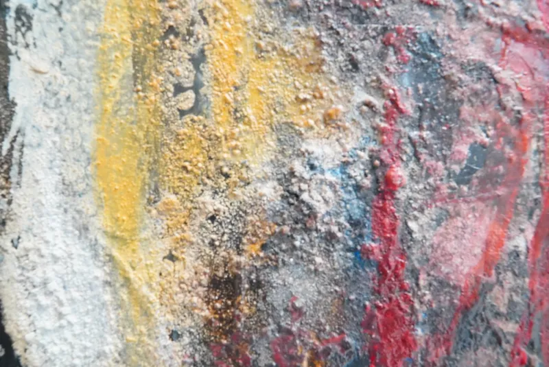 Pamono Jozef Mees, Large Abstract Composition, Oil on Board, Belgium, 1966> Mid-Century