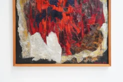 Pamono Jozef Mees, Large Abstract Composition, Oil on Board, Belgium, 1966><noscript><img width=