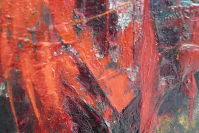 Pamono Jozef Mees, Large Abstract Composition, Oil on Board, Belgium, 1966> Mid-Century