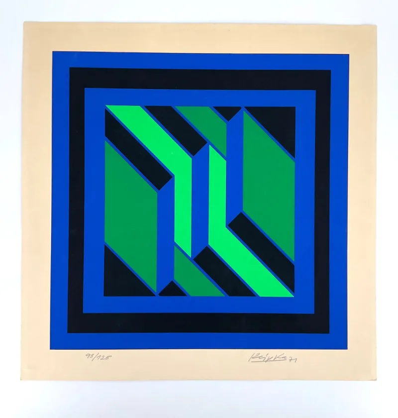 Online Pamono Jürgen Reipka, Abstract Composition, Screen Print, 1971