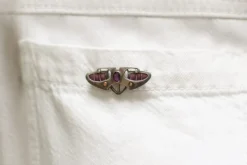 Pamono Jugendstil Enameled Brooch> Brooches