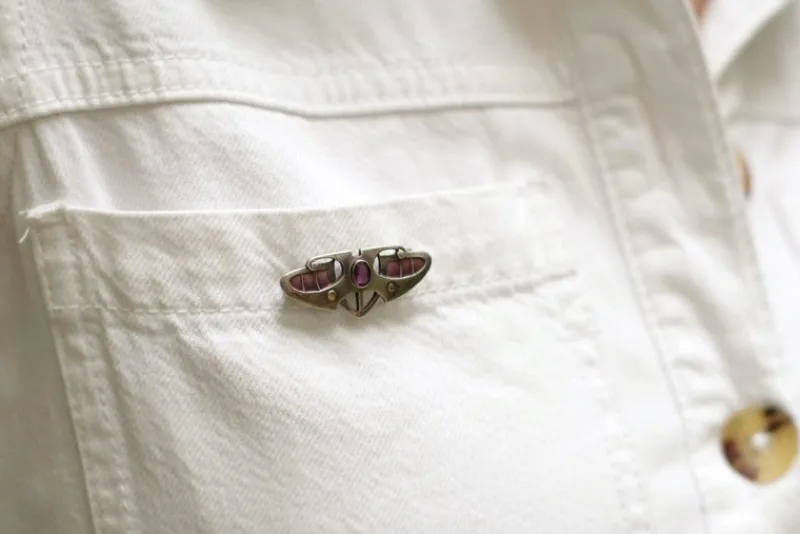 Pamono Jugendstil Enameled Brooch> Brooches