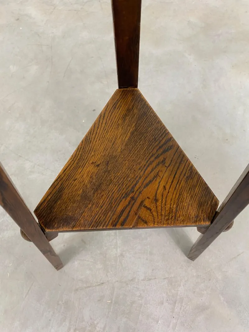 Pamono Jugendstil Side Table with Brass Top attributed to Joseph Maria Olbrich, 1890s> Wall Lights & Sconces