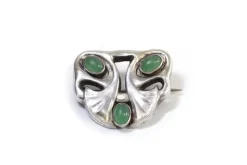 Pamono Jugendstil Silver Brooch> Brooches