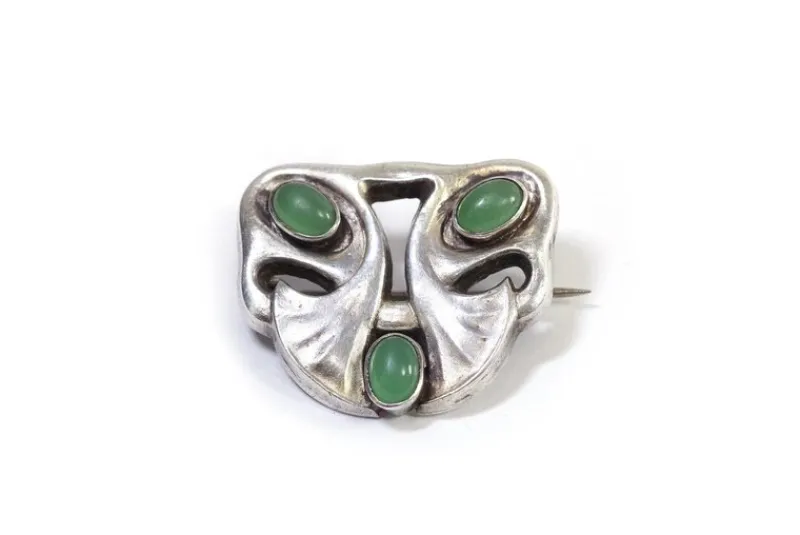 Pamono Jugendstil Silver Brooch> Brooches