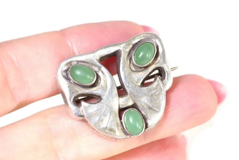 Pamono Jugendstil Silver Brooch> Brooches