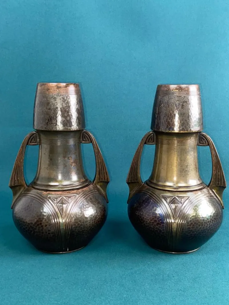 Sale Pamono Jugendstil Vases by Carl Deffner, 1890s, Set of 2