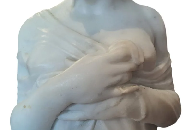 Pamono Juliette Recamier Bust, 19th Century, Marble> Sculpture