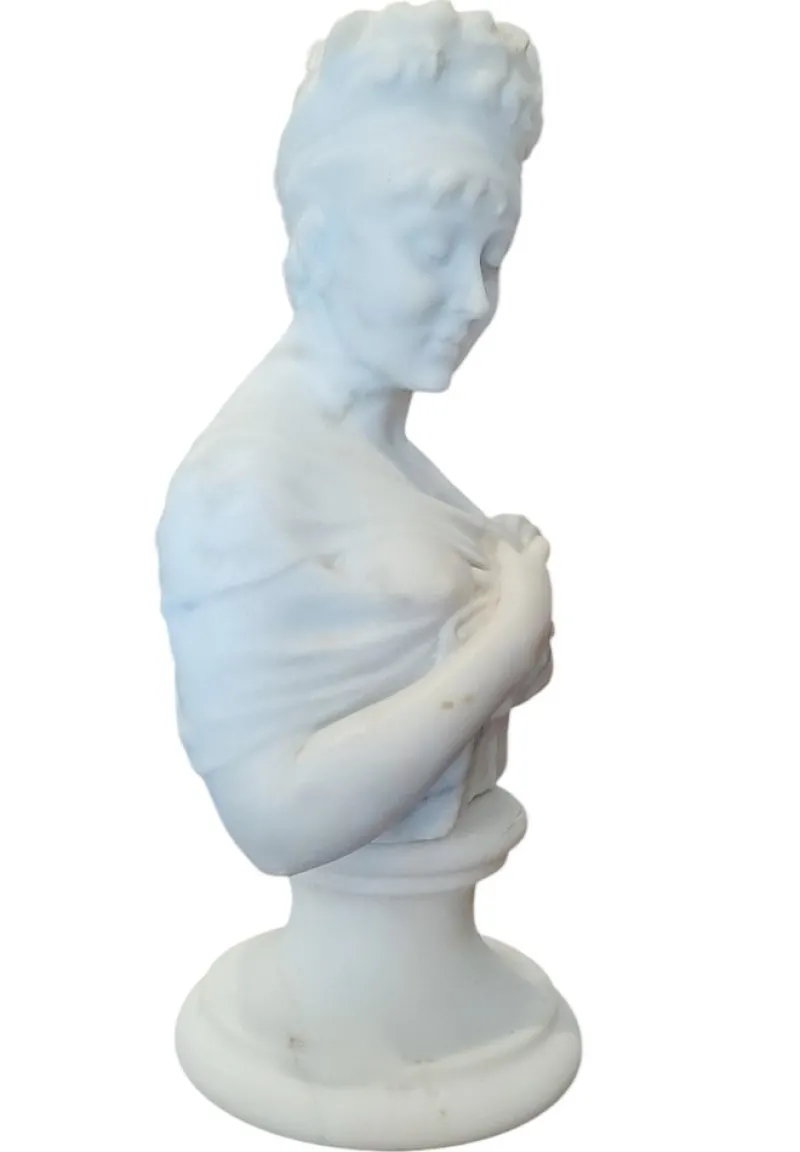Pamono Juliette Recamier Bust, 19th Century, Marble> Sculpture