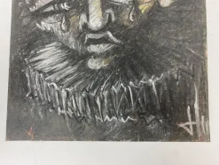 New Pamono Juraj Huliak, Crying Clown with a Collar, 2023, Pastel on Paper