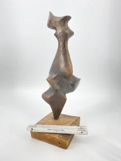 Sale Pamono Justus Chrukin, Abstract Sculpture, 1960s, Bronze
