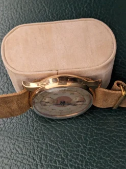 Pamono 18k Gold Chronograph Watch, 1950s