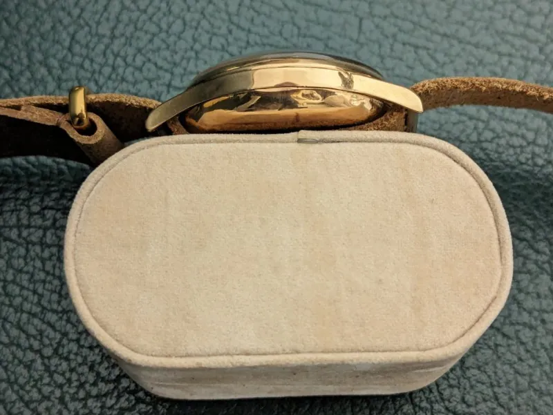 Pamono 18k Gold Chronograph Watch, 1950s