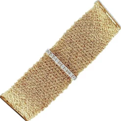 Best Pamono 18k White and Yellow Gold Bracelet with Diamonds