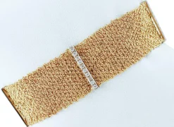 Best Pamono 18k White and Yellow Gold Bracelet with Diamonds