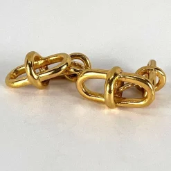 Clearance Pamono 18k Yellow Gold Marine Chain Link Cufflinks, 1960s, Set of 2