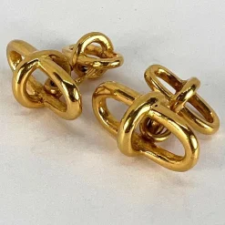 Clearance Pamono 18k Yellow Gold Marine Chain Link Cufflinks, 1960s, Set of 2
