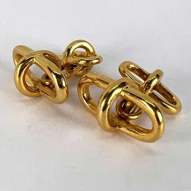 Clearance Pamono 18k Yellow Gold Marine Chain Link Cufflinks, 1960s, Set of 2