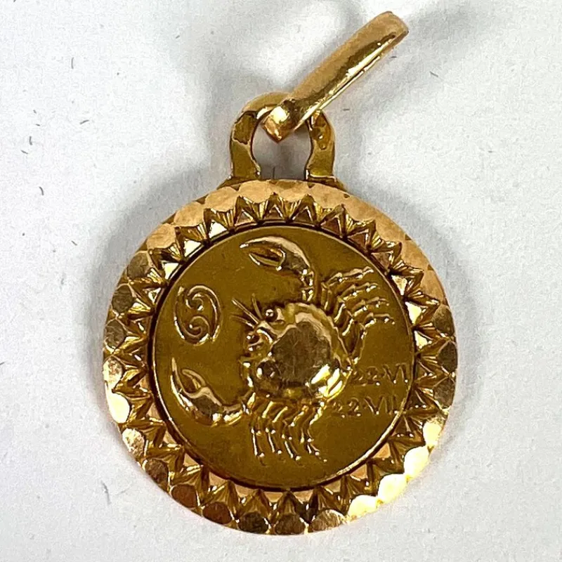 New Pamono 18k Yellow Gold Perroud Charm Pendant, 1950s