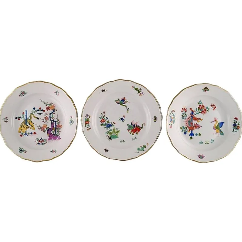 Sale Pamono Kakiemon Meissen Plates Decorated with Japanese Motifs, 1900s, Set of 3