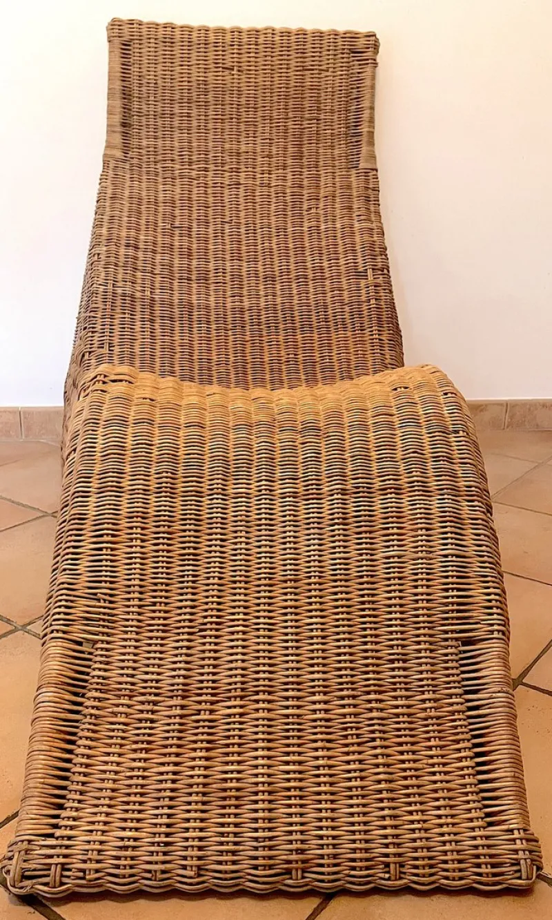 Pamono Karlskrona Wicker Chaise Lounge by Carl Öjerstam for Ikea, 1990s> Daybeds & Chaises Lounges