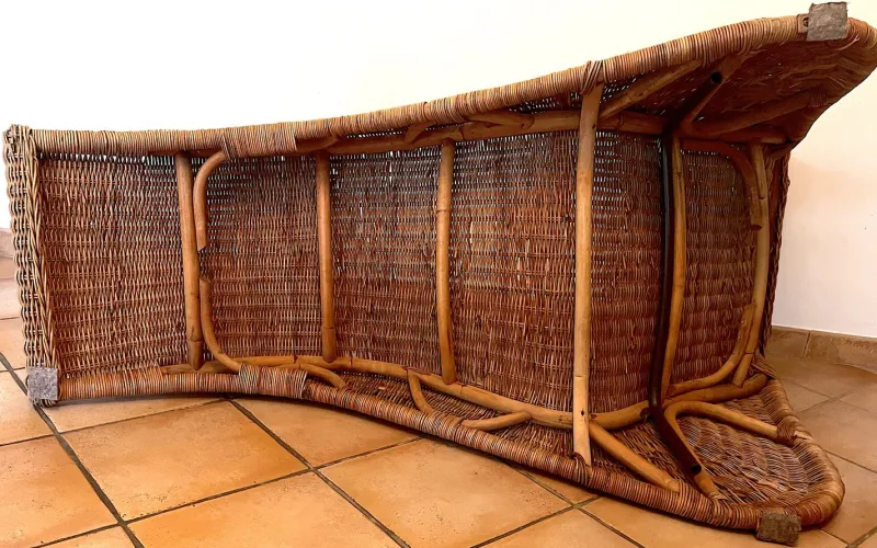 Pamono Karlskrona Wicker Chaise Lounge by Carl Öjerstam for Ikea, 1990s> Daybeds & Chaises Lounges