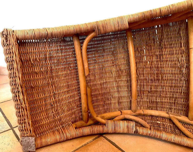 Pamono Karlskrona Wicker Chaise Lounge by Carl Öjerstam for Ikea, 1990s> Daybeds & Chaises Lounges