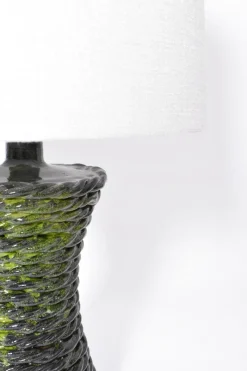 Pamono Kasaï Green Rope Ceramic Lamp by Barracuda Interiors