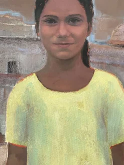 New Pamono Katarzyna Zwolinska, Girl, Mixed Media Painting, 2018