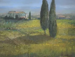 New Pamono Katarzyna Zwolinska, Italian Landscape, Mixed Media Painting, 2018