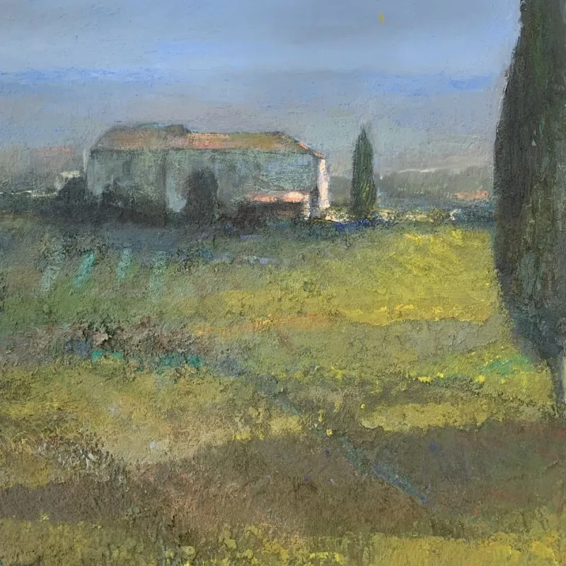 New Pamono Katarzyna Zwolinska, Italian Landscape, Mixed Media Painting, 2018