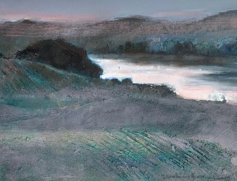 Pamono Katarzyna Zwolinska, Landscape, Mixed Media Painting, 2019> Painting