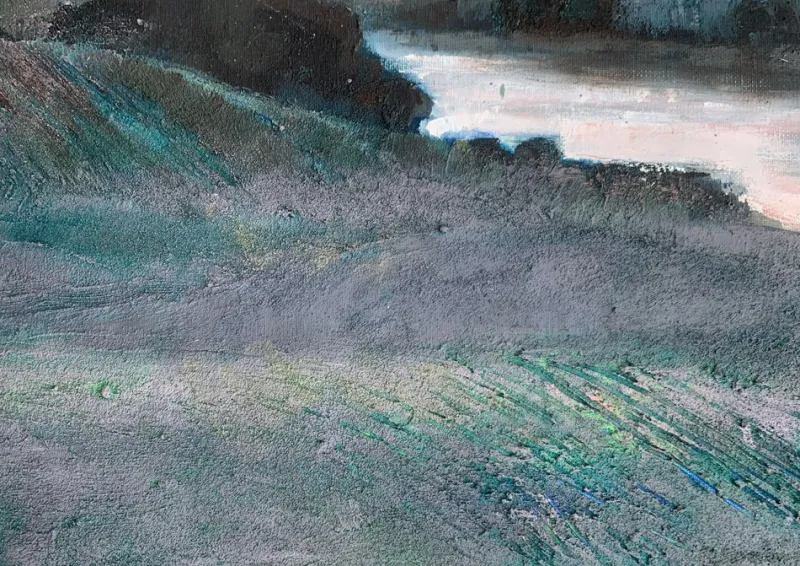 Pamono Katarzyna Zwolinska, Landscape, Mixed Media Painting, 2019> Painting