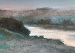 Pamono Katarzyna Zwolinska, Landscape, Mixed Media Painting, 2019><noscript><img width=