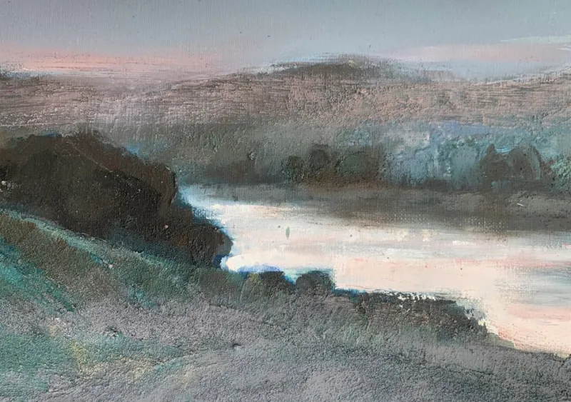 Pamono Katarzyna Zwolinska, Landscape, Mixed Media Painting, 2019> Painting