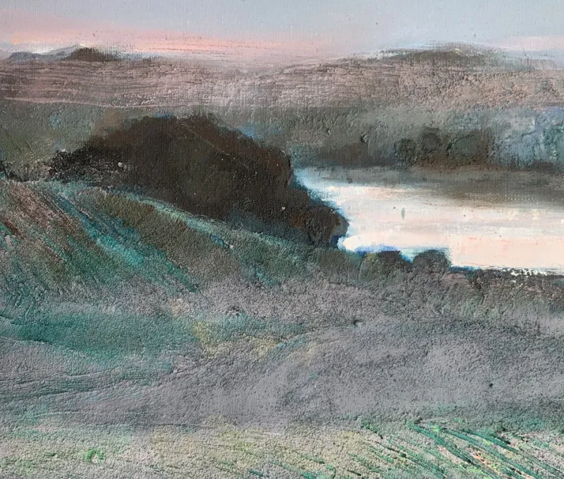 Pamono Katarzyna Zwolinska, Landscape, Mixed Media Painting, 2019> Painting