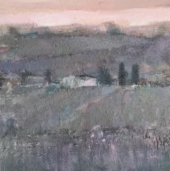 Pamono Katarzyna Zwolinska, Lavender Fields, Mixed Media Painting, 2019><noscript><img width=