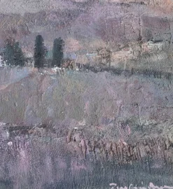 Pamono Katarzyna Zwolinska, Lavender Fields, Mixed Media Painting, 2019><noscript><img width=